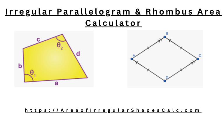 Irregular Parallelogram & Rhombus Area Calculator