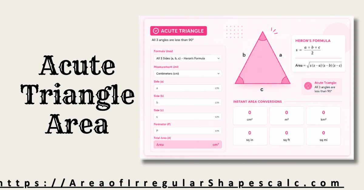 Acute Triangle Area Calculator