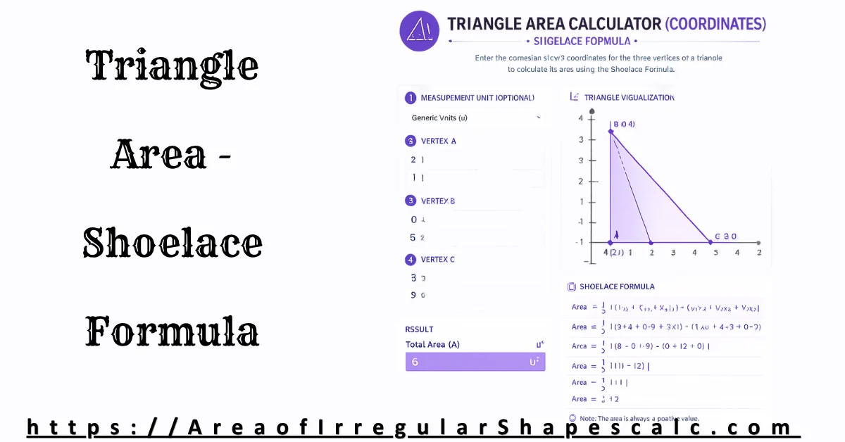 Triangle Area Calculator (Coordinates) – Shoelace Formula