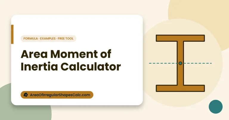 Area Moment of Inertia Calculator – illustration of an I-beam cross-section