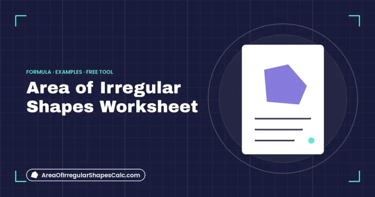 Area of Irregular Shapes Worksheet – illustration of a worksheet page