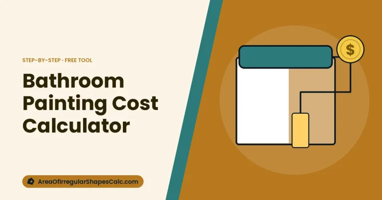 Bathroom Painting Cost Calculator – illustration of paint tools and colour swatches