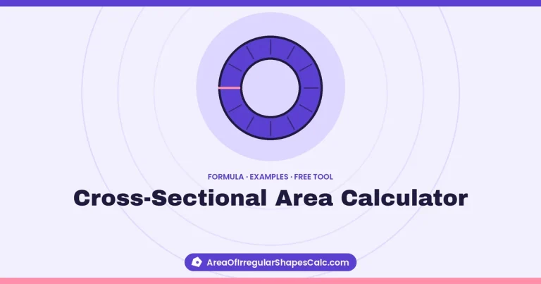 Cross-Sectional Area Calculator – illustration of a pipe cross-section