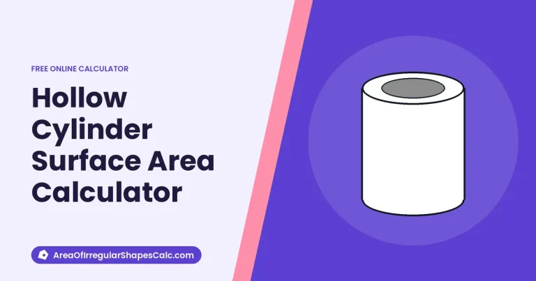 Hollow Cylinder Surface Area Calculator – illustration of a cylinder