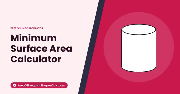 Minimum Surface Area Calculator – illustration of a cylinder
