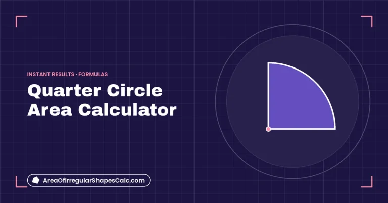 Quarter Circle Area Calculator – illustration of a quarter circle