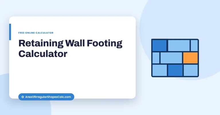 Retaining Wall Footing Calculator – illustration